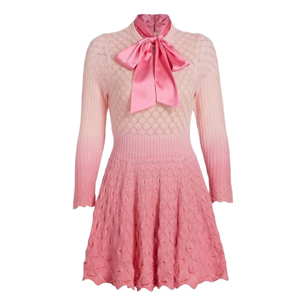 Alice + Olivia Pink Ombre Skater Dress